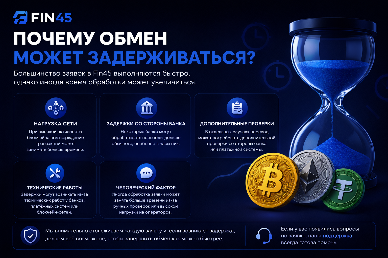 Почему обмен может задерживаться?