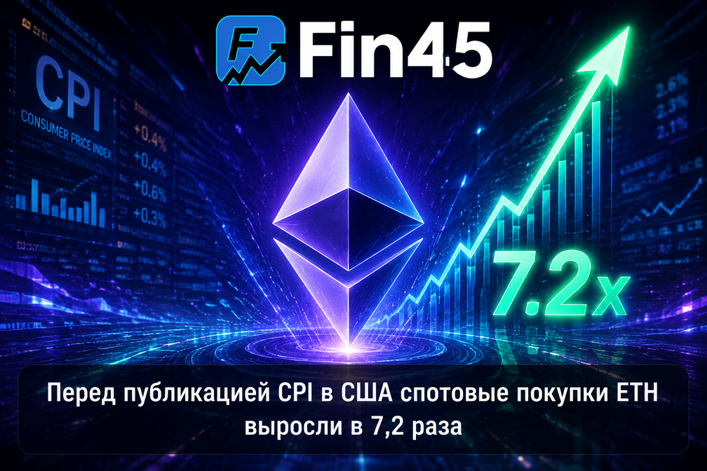Перед публикацией CPI в США спотовые покупки ETH выросли в 7,2 раза